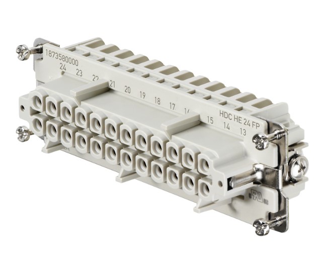 Conector / Regleta marca Weidmüller Serie HDC HE; conexión Tipo push in Polos 24 / Hembra Polos 24 / Hembra  