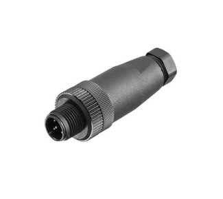 Conector macho marca Weidmüller Serie SAIS ; Conector  M12 – M  Polos 4