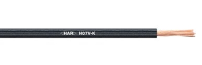4521011 H07V-K, HAR, cable de alimentación y control, PVC, 450/750V, cableado de dispositivos y armarios de control, ignífugo, clase 5/ hilo fino, instalación fija, anillo/spool