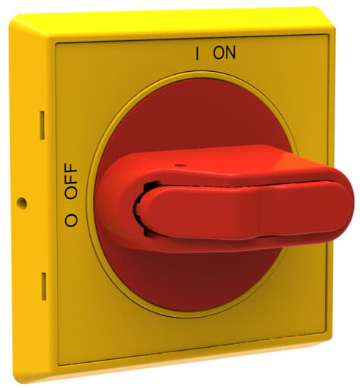 Maneta de Seccionador marca ABB Serie OHYS; Color Rojo/Amarillo No Iluminado posiciones 2 Diámetro 22mm  