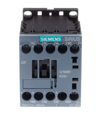 Contactor auxiliar / relé, 2 NA + 2 NC, 24 V CC, tamaño S00, borne de tornillo