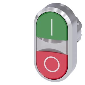 Pulsador doble marca Siemens Serie SIRIUS ACT; Verde/Rojo No Iluminado Diámetro 22mm 
