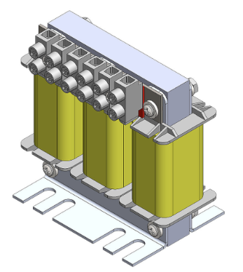 Reactor de línea trifásico, tipo abierto (reactores de accionamiento de CA) 4 amperios, 9,0 mH