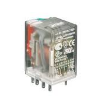 Relé de Control marca RELPOL Serie R4N; 6A, Bobina 110VAC, salida 250VAC/24VDC Contacto CO 4       