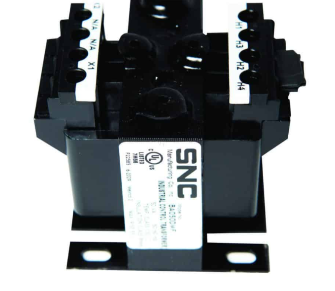 Transformador  de Control Marca SNC Serie K; Voltaje Primario 240 X 480VAC Voltaje Secundario 120 X 240VAC Potencia (VA) 150VA            