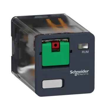 Relé enchufable universal, 10 A, 3 CO, con botón de prueba bloqueable, 120 V AC