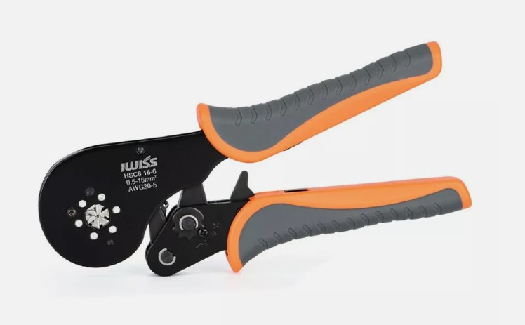 Herramienta de crimpado IWISS HSC8 de rango 16-6 para AWG20-5 Herramienta de crimpado de casquillos de 0,5-16 mm2