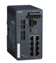 Conmutador de red, Modicon Networking, gestionado, 8 puertos para cobre con 2 puertos para fibra óptica, multimodo.