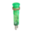 Luz piloto ø8 - ip40/ip65 - verde - led cubierto incluido - 24v - rápidoon
