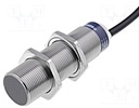 XS618B1MAL2 Sensor de Proximidad Inductivo, OsiSense XS 618, 8 mm, SPST-NO, NO, Cable de 2m, 24-240VAC/DC 50/60 Hz