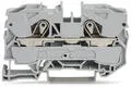Borna de paso para 2 conductores; 10 mm²; Apropiado para aplicaciones Ex e II; Marcaje lateral y central; para carril DIN 35 x 15 y 35 x 7,5; Push-in CAGE CLAMP®; 10,00 mm²; gris