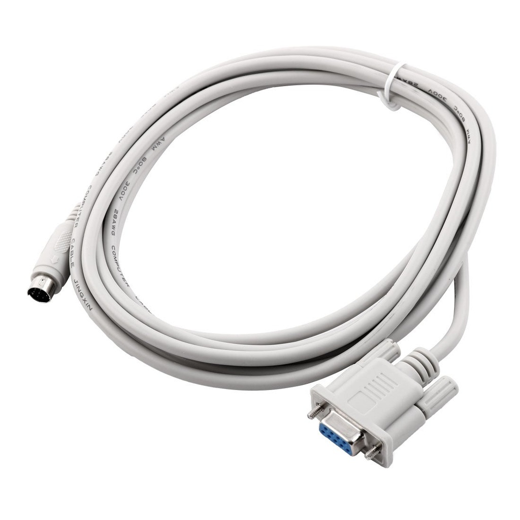 [DVPACAB2A30L] Cable de programación de servomotor compatible con DVPACAB2A30, cable de datos de programación serie ASDA-B, serie ASDA-B para programación de PC, gris claro, 3 m