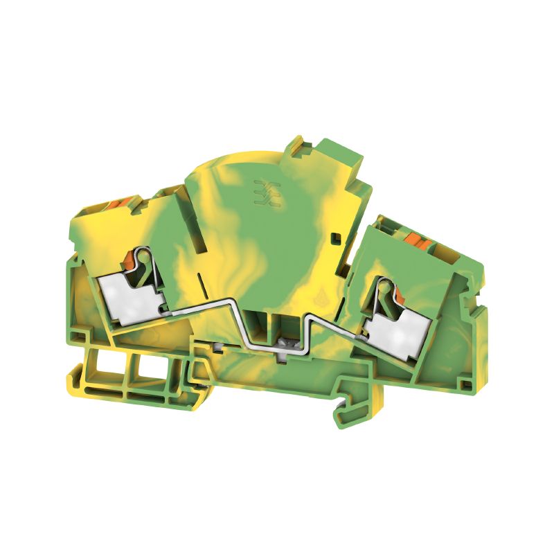 Borne de tierra, PUSH IN, 6 mm², Verde/amarillo ATTB 6 PE