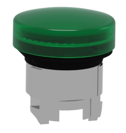 Cabezal Luz Piloto LED marca Schneider Electric Serie Harmony XB4; Color Verde Diámetro 22mm 