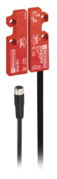 Interruptor magnético de Seguridad marca Schneider Electric Serie XCS; Contactos 1NO Contactos 1NC 24VDC M8 cable 0.15m