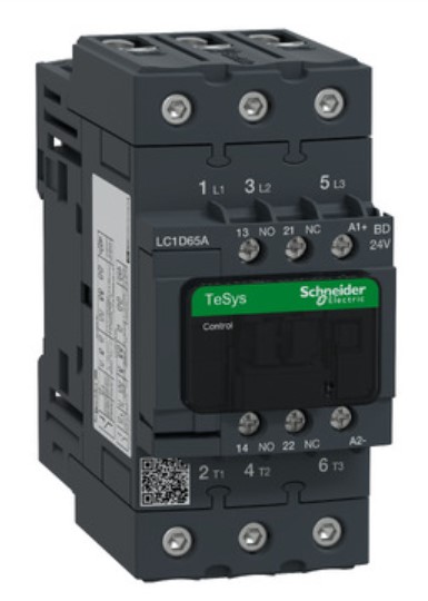 Contactor Tesys D - 3P(3 NA) - AC-3 - <= 440 V 65 A - 24 V CC bobina standard