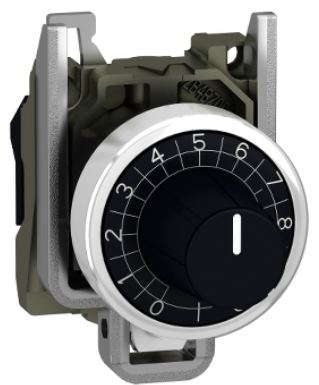 Cabezal de Potenciómetro c/base marca Schneider Electric Serie Harmony XB4; Diámetro eje 6mm