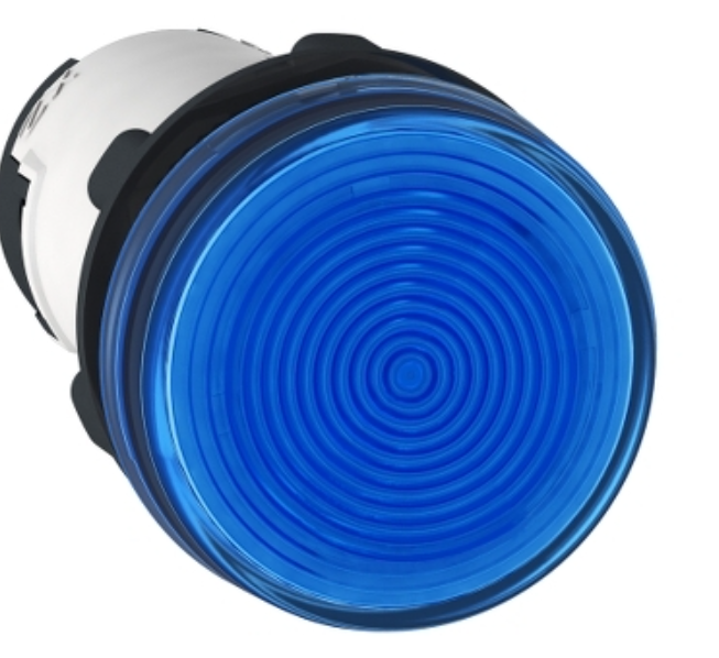 Luz Piloto LED marca Schneider Electric Serie Harmony XB7; Color Azul Diámetro 22mm Bobina 110VAC