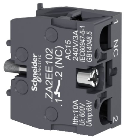 Bloque de Contactos marca Schneider Electric Serie Harmony XB4; Contactos NO 0 Contactos 1NC 