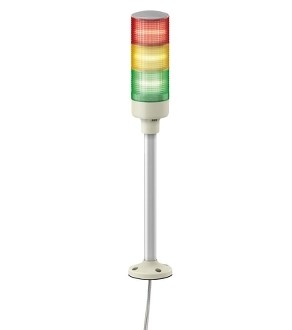 Torre de luces monolítica, Harmony XVG, 60 mm, rojo naranja verde, luz fija, montaje en tubo de aluminio y placa de fijación, IP53, 24 V CA/CC