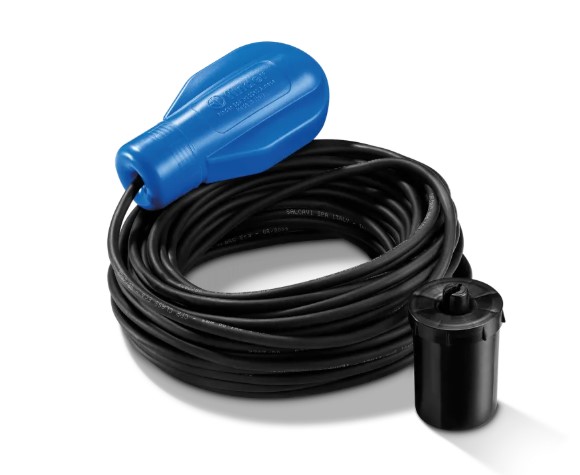 Regulador de nivel por flotador Tipo 72.A1.1000.xx01 apto para el control de nivel de líquidos en sistemas de bombeo y aguas residuales.