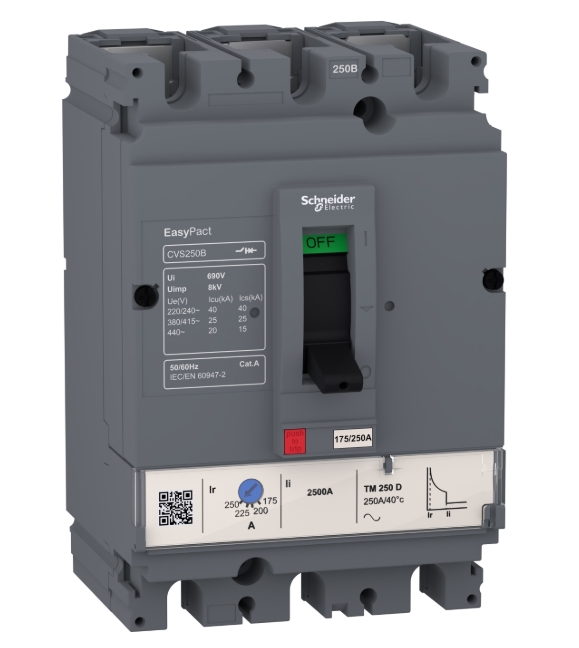 Interruptor termomagnético EasyPact CVS 25kA TMD 3P 3d 160A
