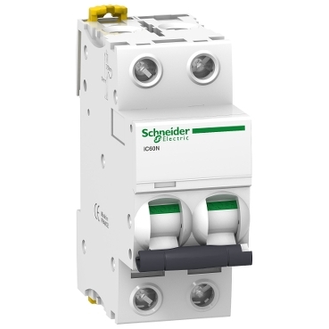 Breaker para Riel Din marca Schneider Electric serie Acti9; Amperaje 1A Polos 2 Curva C