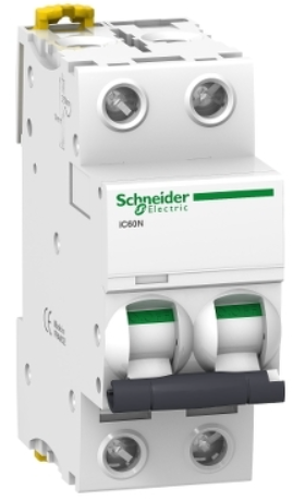 Breaker para Riel Din marca Schneider Electric Serie Acti9; Amperaje 10A Polos 2 Curva C