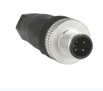 Conector macho M12 de 4 pines, recto, prensaestopas Pg 7