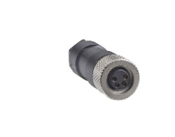 Conector hembra M8 de 3 pines acodado, prensaestopas M9,5 x 1