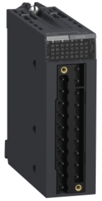 Módulo de salida discreta marca SCHNEIDER serie Modicon X80; M340.16 SD, TRT, 24VDC, LogPos (20P). compatible con PLC's Modicon M340. M580.