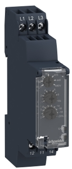 Relé de Control monitor de Fase marca Schneider Electric Serie Harmony; Fases 3, Bobina 230V/480VAC Contactos CO 1