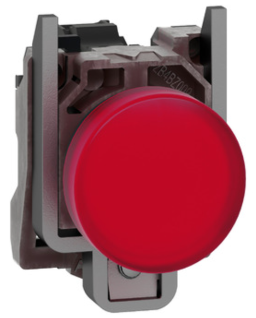 Luz piloto redondo Ø 22- IP65 - rojo - LED integral - 110VAC - terminales