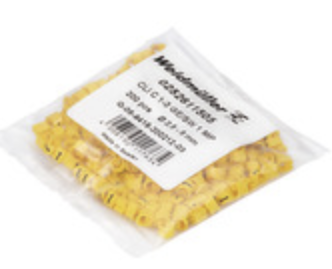 Conductor and cable markers, 2.5 - 5 mm, 3 x 4.2 mm, yellow CLI C 1-3 GE/SW 0 MP PAQUETE 200 PIEZAS