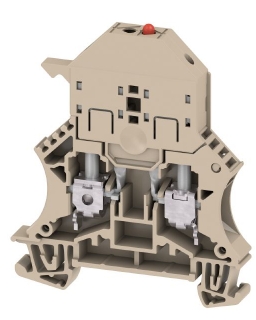 WSI 6/LD 10-36V DC/AC Borne portafusibles, con LED Conexión brida-tornillo, Beige oscuro, 6 mm², 6.3 A, 36 V, Número de conexiones: 2, Número de pisos: 1, TS 35, V-0, Wemid, G-Si. 5 x 20