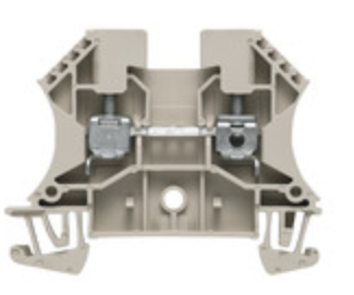 Bornera 4mm² marca WEIDMULLER serie WDU, Conexión brida-tornillo, 800V, 32A, Beige oscuro