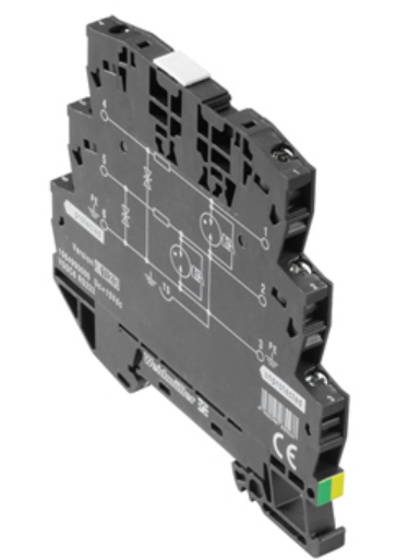 Supresor de Voltaje Tipo III marca Weidmüller Serie VSSC6 RS232; Voltaje de Operación 12VAC/DC Corriente de Descarga Max. 10kA Polos 1  