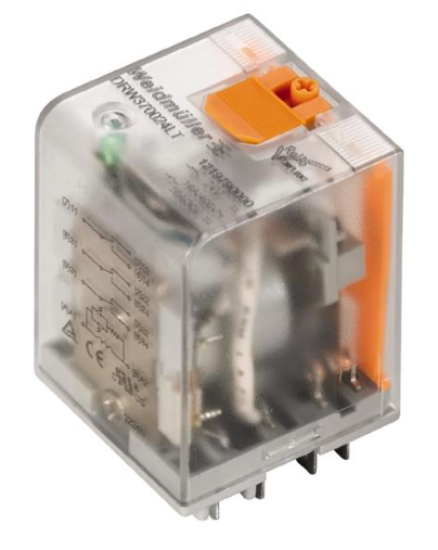 Relé de Control marca Weidmüller Serie DRH; 16A, Bobina 24VDC Contactos CO 1