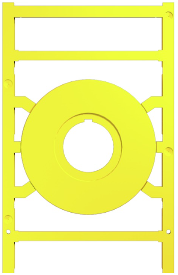 Identificadores /  Codificadores p/ Boton Pulsador marca Weidmüller Serie SM DIA 60-22 K MC NE GE; Tamaño 60x60mm (2 unidades)