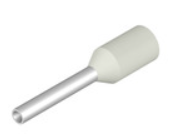 Terminal / Conector Tubular marca Weidmüller H0.5/14D; calibre 20AWG Color Id. Blanco Unidades x100