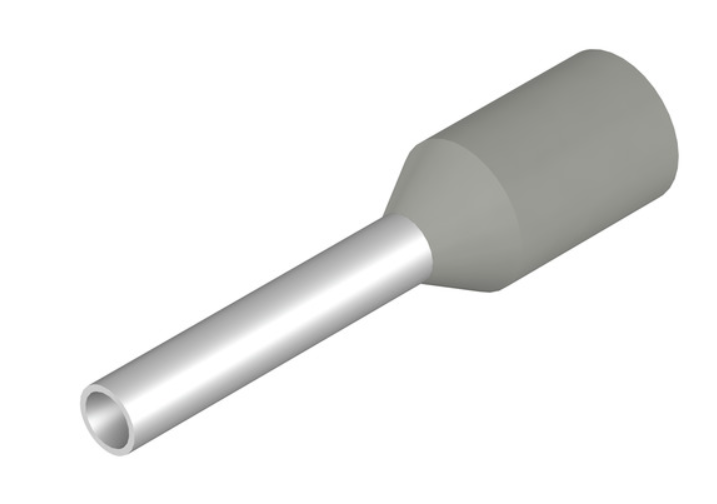 Terminal / Conector Tubular marca Weidmüller; H0.75 /14D calibre 18AWG Color Id. Gris Unidades x500