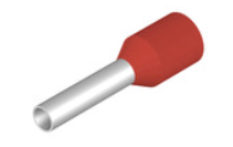 Terminal / Conector Tubular  Marca Weidmüller  ; Calibre Cable 16AWG Color Id. Roja Unidades x100