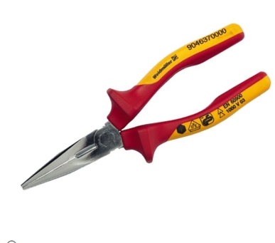 Tenaza de punta marca Weidmüller Serie VDE; Tipo FRZ S 200 Tenazas de puntas con filo, de 200 mm de longitud con aislamiento VDE