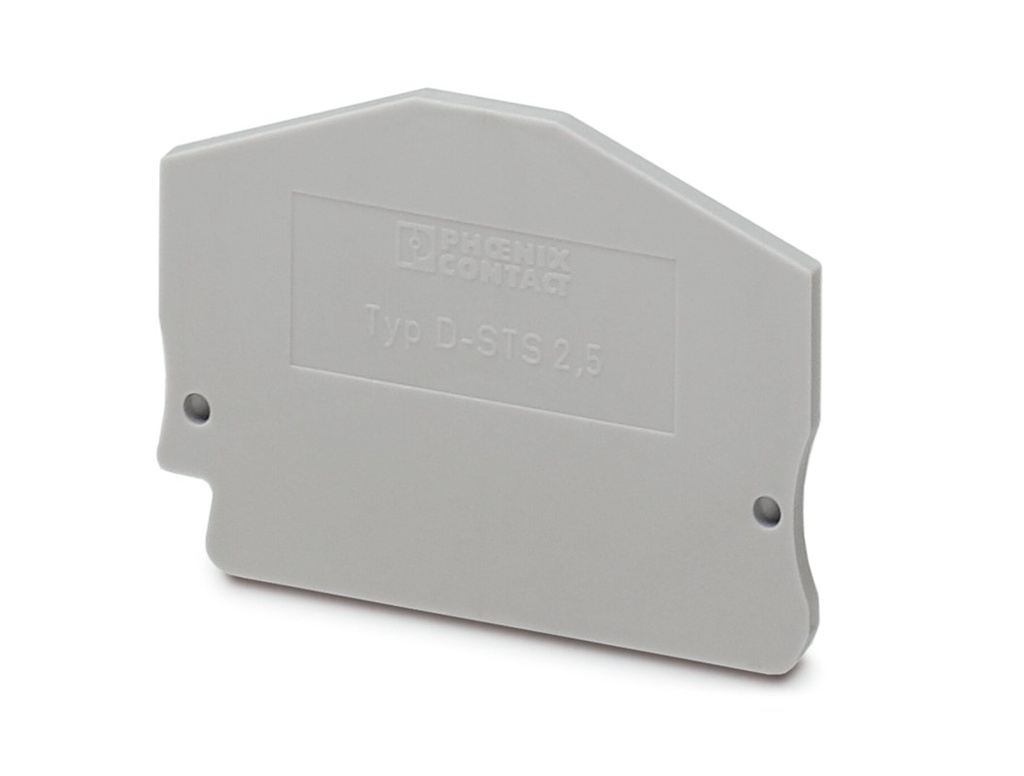 Tapa Final marca PHOENIX CONTACT Serie D-STS 2.5; Medidas 51x2.2x43mm Color Gris    