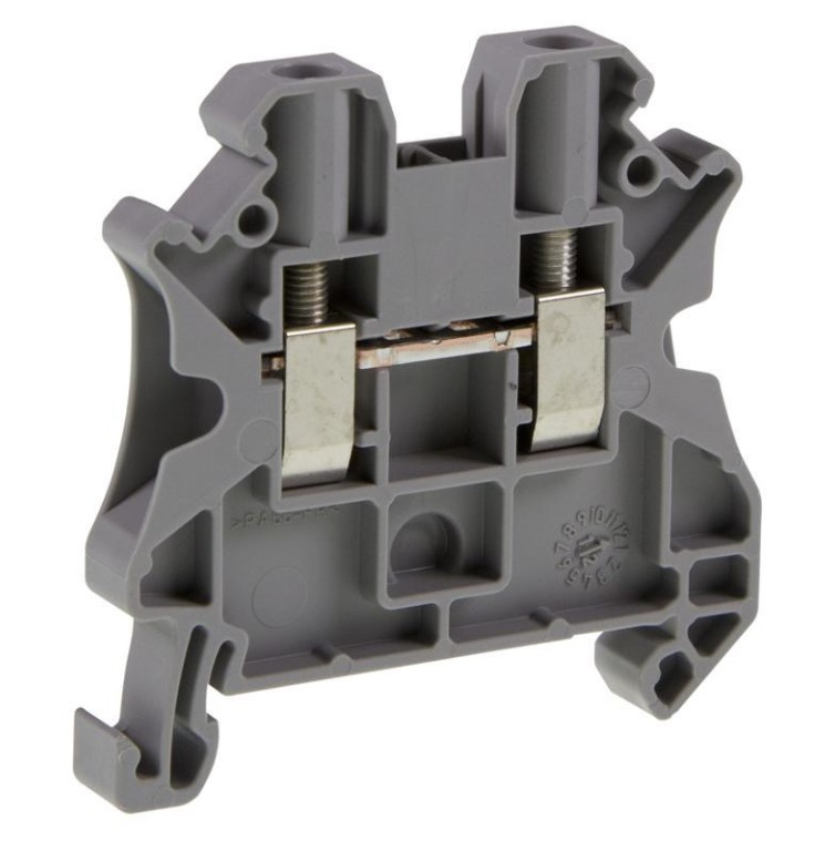 Bornera 4mm² marca PHOENIX CONTACT Serie UT 4; Amperaje 32A calibre 26-10AWG Nivel 1 Conexión Tornillo