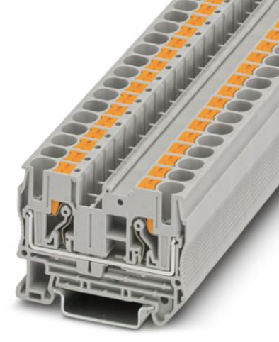 3211813 Borne de paso, tensión nominal: 1000 V, corriente nominal: 41 A, número de conexiones: 2, número de polos: 1, tipo de conexión: Conexión push-in, Sección de dimensionamiento: 6 mm2, sección: 0,5 mm2 - 10 mm2, clase de montaje: NS 35/7,5, NS 35/15, color: gris