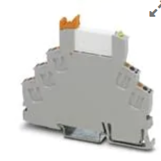 Relé tipo Slim marca PHOENIX CONTACT Serie RIF-0-RPT-24DC/21; Amperaje 6A Bobina 24VDC Contactos CO 1 Conexión Salida 250VAC/DC, push in.   