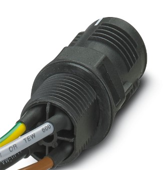 Cable de Sensor – Actuador marca PHOENIX CONTACT Serie QPD W 3PE1.5 M20 0.5 BK; Longitud 0.5M     