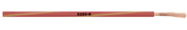 Cable marca LAPP, H05V-K, 18AWG /1mm², PVC, 300/500V, ignífugo, clase 5 ROJO X 100