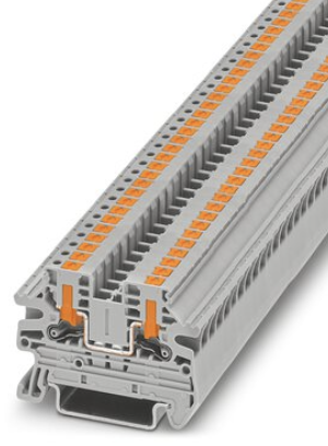 Bornera 2.5mm² marca PHOENIX CONTACT Serie PTV; Amperaje 24A calibre 24-12AWG Polos 1 Conexión push in  
